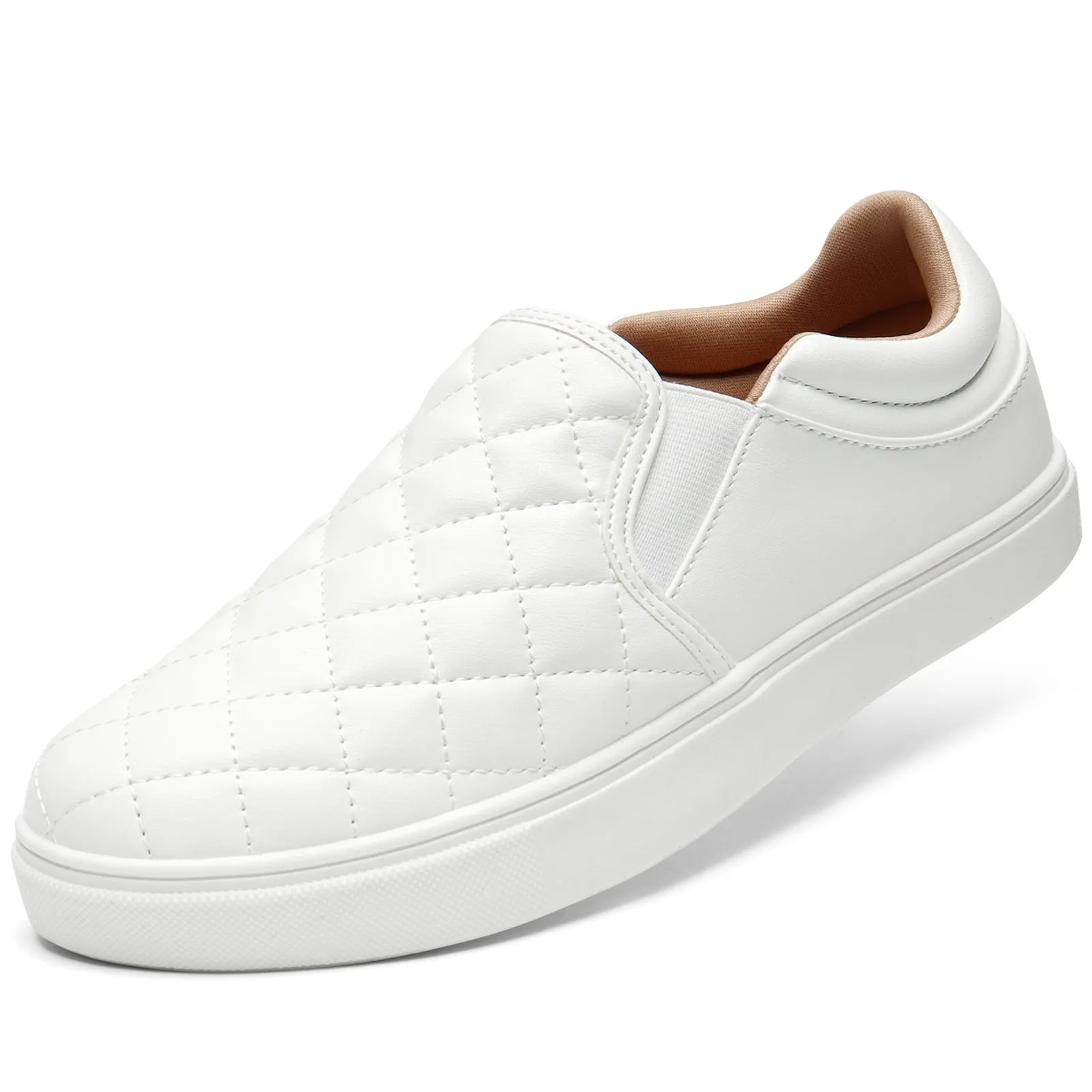 STQ Slip On Shoes for Women Fashion Sneakers Elees Quilted 2.0 Comfort Casual Fall Loafers