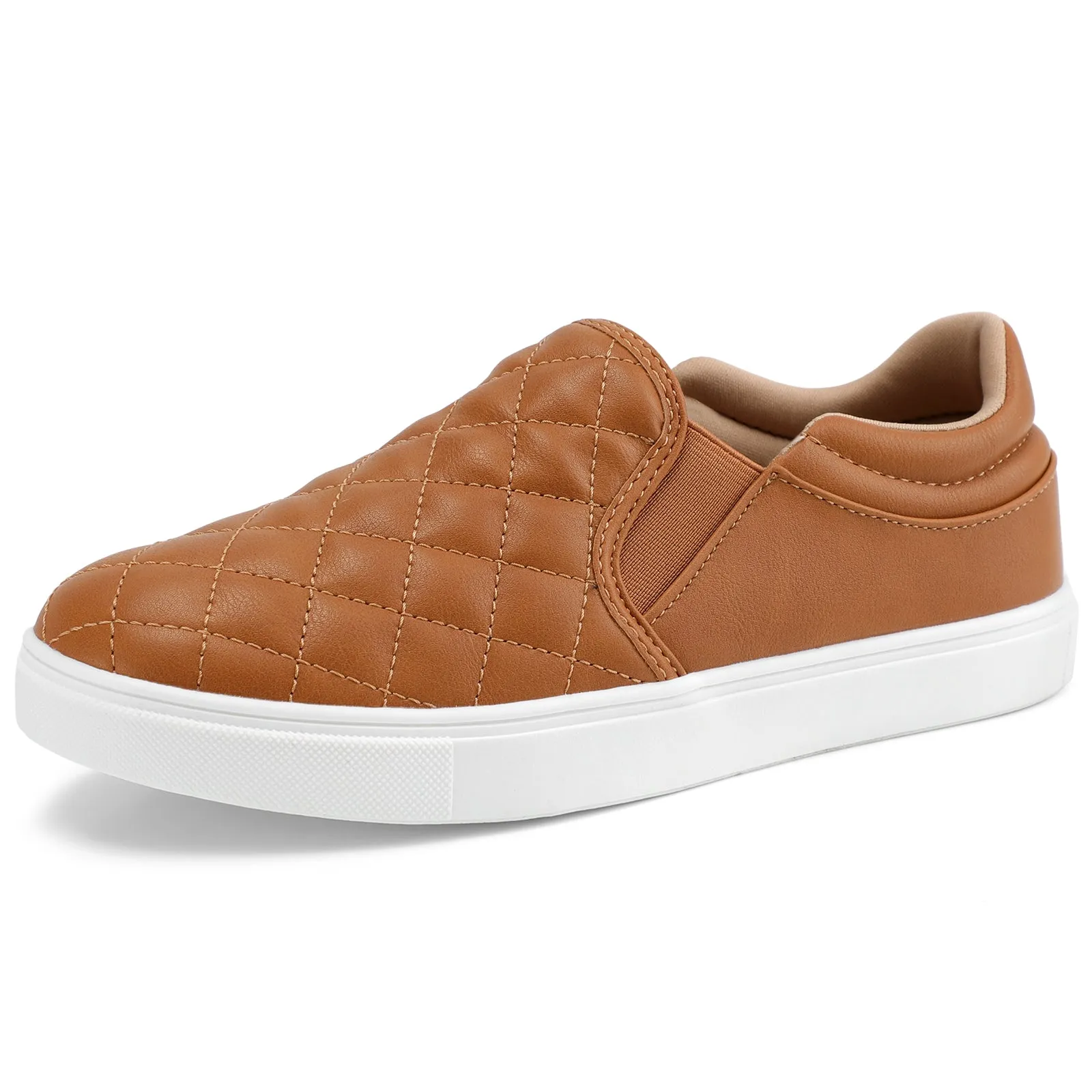 STQ Slip On Shoes for Women Fashion Sneakers Elees Quilted 2.0 Comfort Casual Fall Loafers