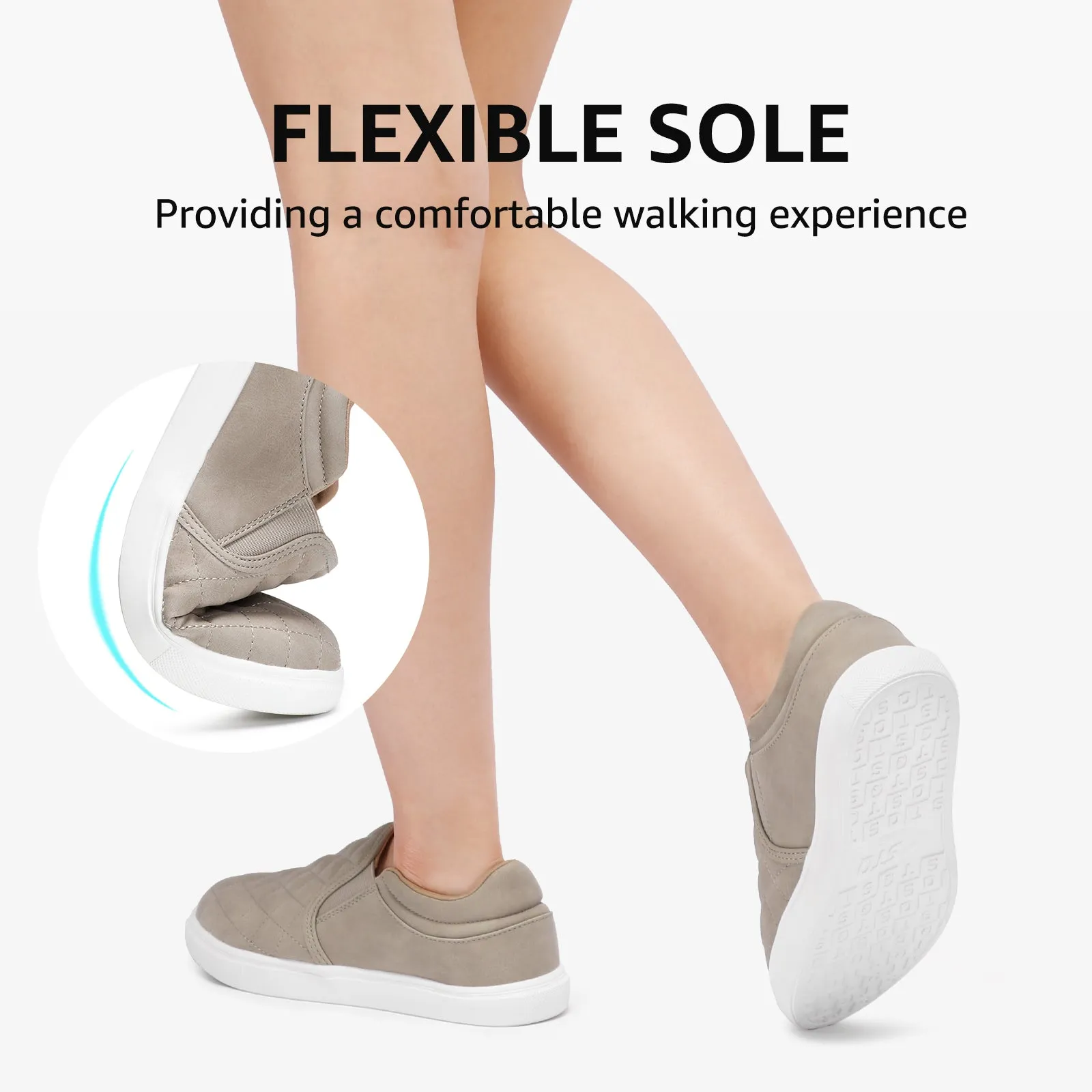 STQ Slip On Shoes for Women Fashion Sneakers Elees Quilted 2.0 Comfort Casual Fall Loafers