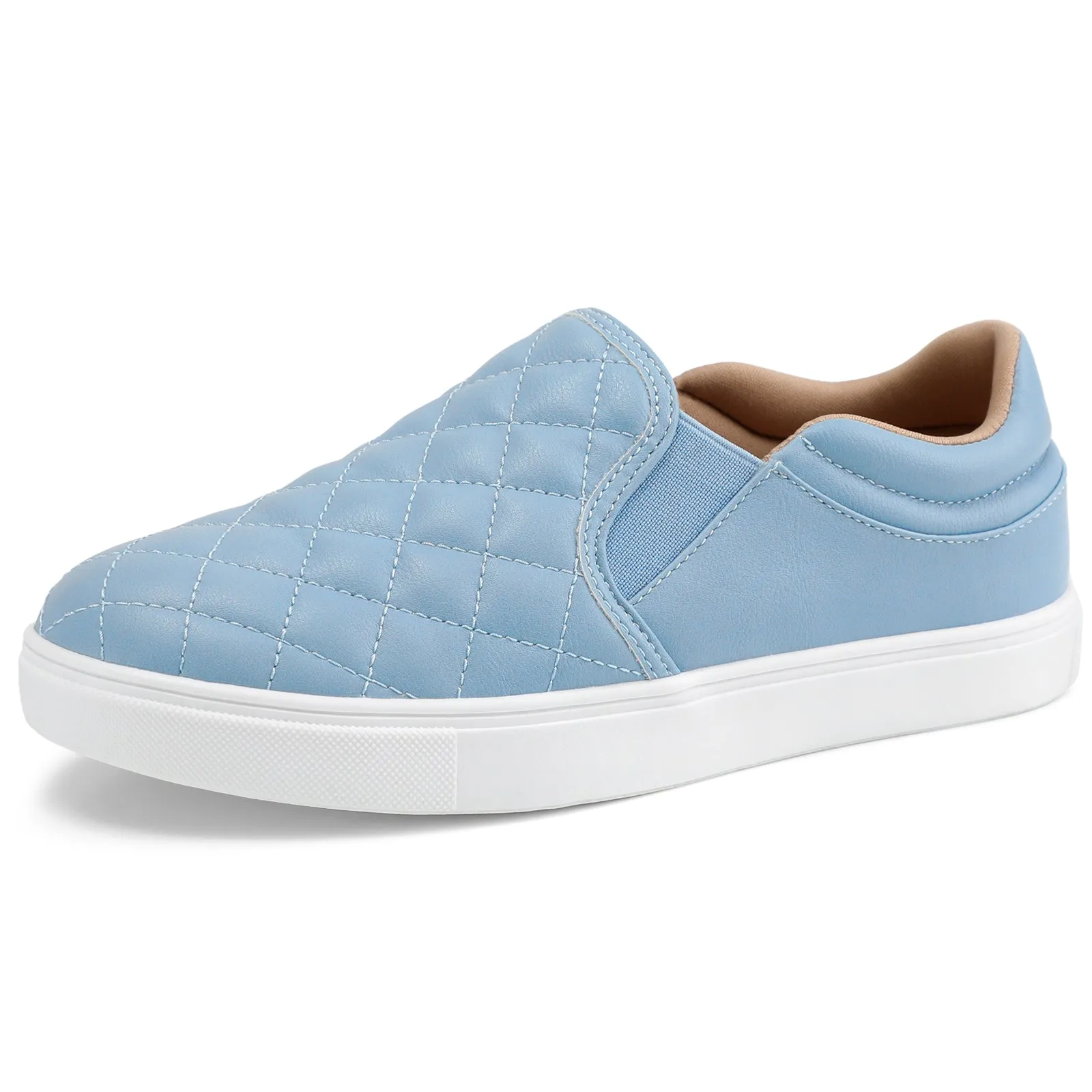 STQ Slip On Shoes for Women Fashion Sneakers Elees Quilted 2.0 Comfort Casual Fall Loafers