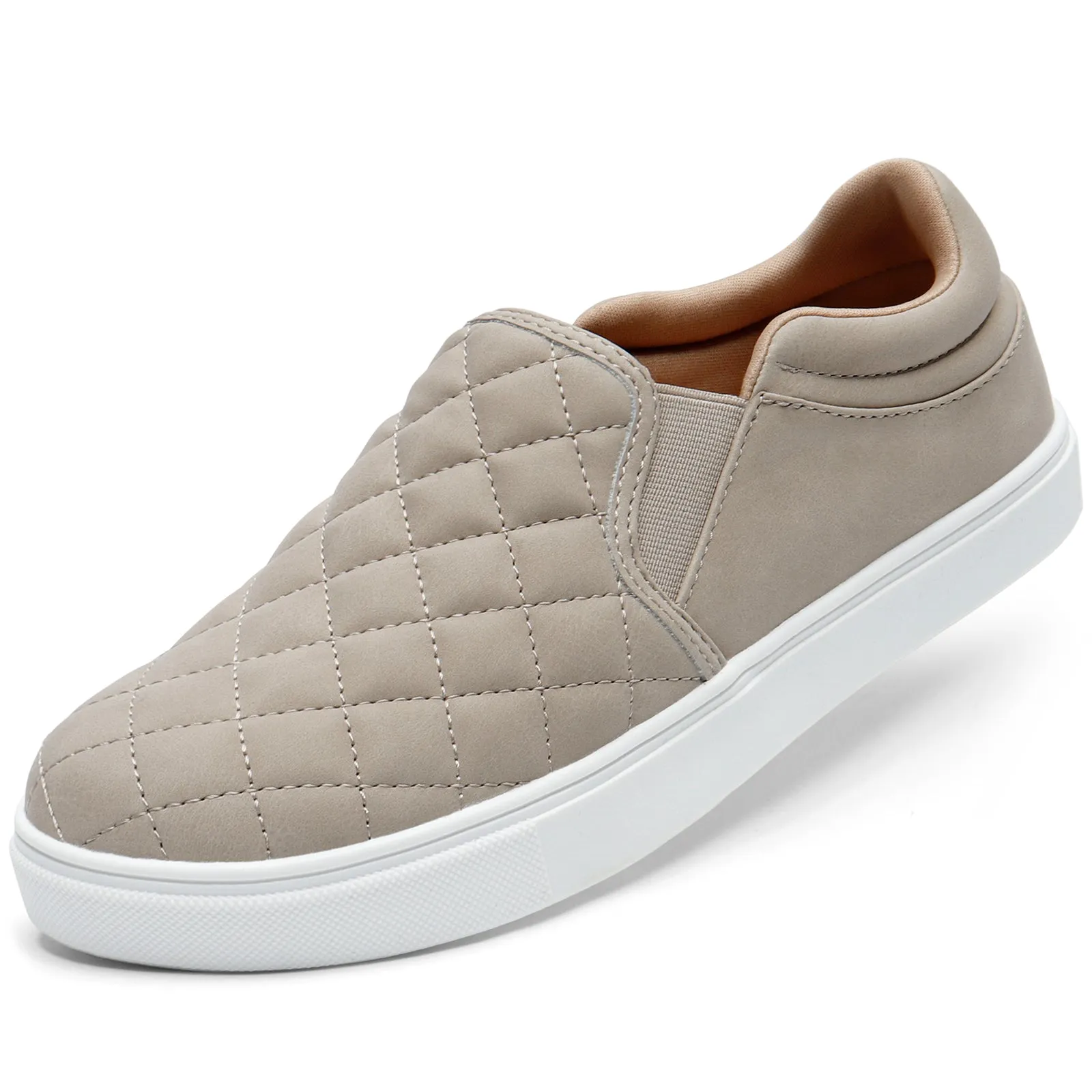 STQ Slip On Shoes for Women Fashion Sneakers Elees Quilted 2.0 Comfort Casual Fall Loafers