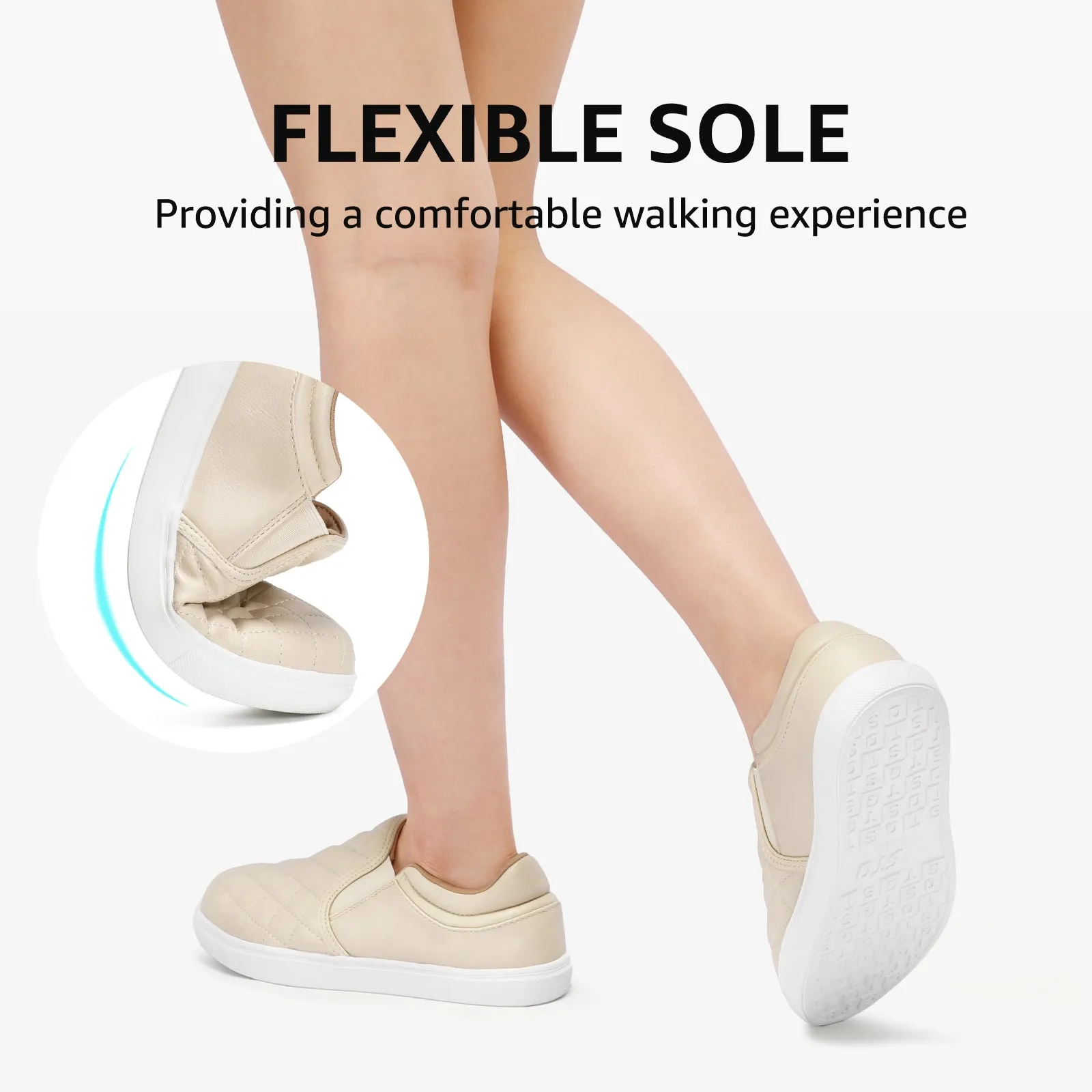 STQ Slip On Shoes for Women Fashion Sneakers Elees Quilted 2.0 Comfort Casual Fall Loafers