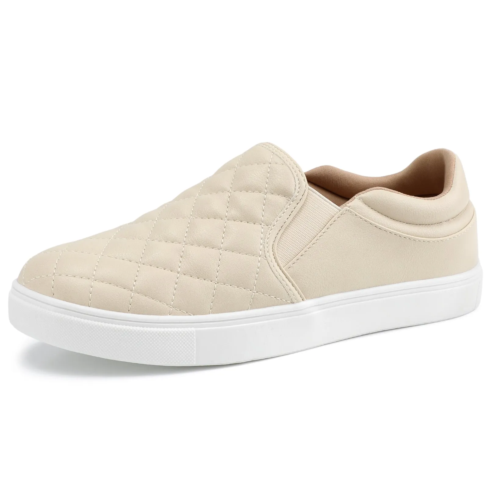 STQ Slip On Shoes for Women Fashion Sneakers Elees Quilted 2.0 Comfort Casual Fall Loafers