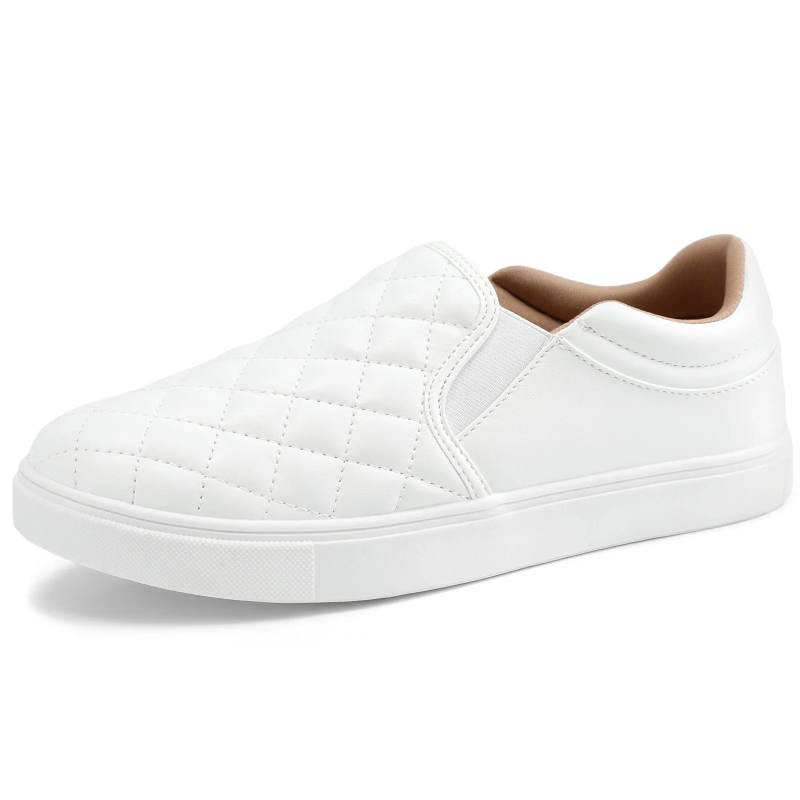 STQ Slip On Shoes for Women Fashion Sneakers Elees Quilted 2.0 Comfort Casual Fall Loafers