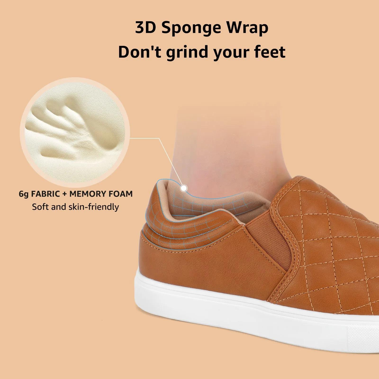 STQ Slip On Shoes for Women Fashion Sneakers Elees Quilted 2.0 Comfort Casual Fall Loafers