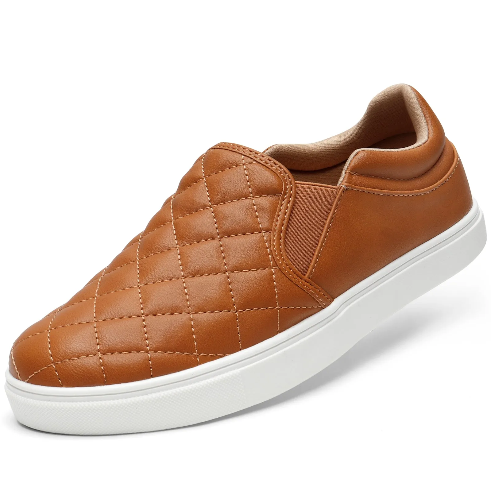 STQ Slip On Shoes for Women Fashion Sneakers Elees Quilted 2.0 Comfort Casual Fall Loafers