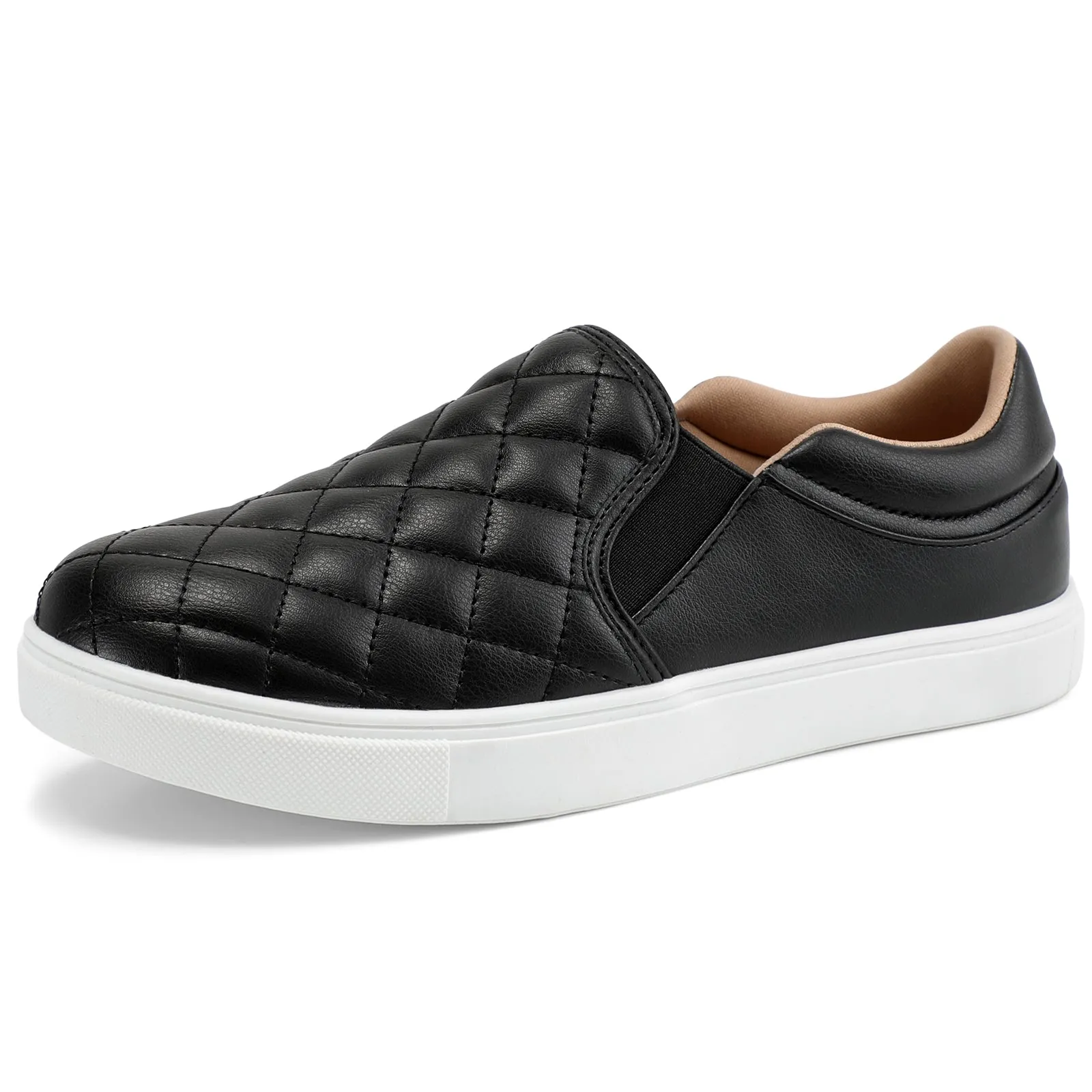 STQ Slip On Shoes for Women Fashion Sneakers Elees Quilted 2.0 Comfort Casual Fall Loafers