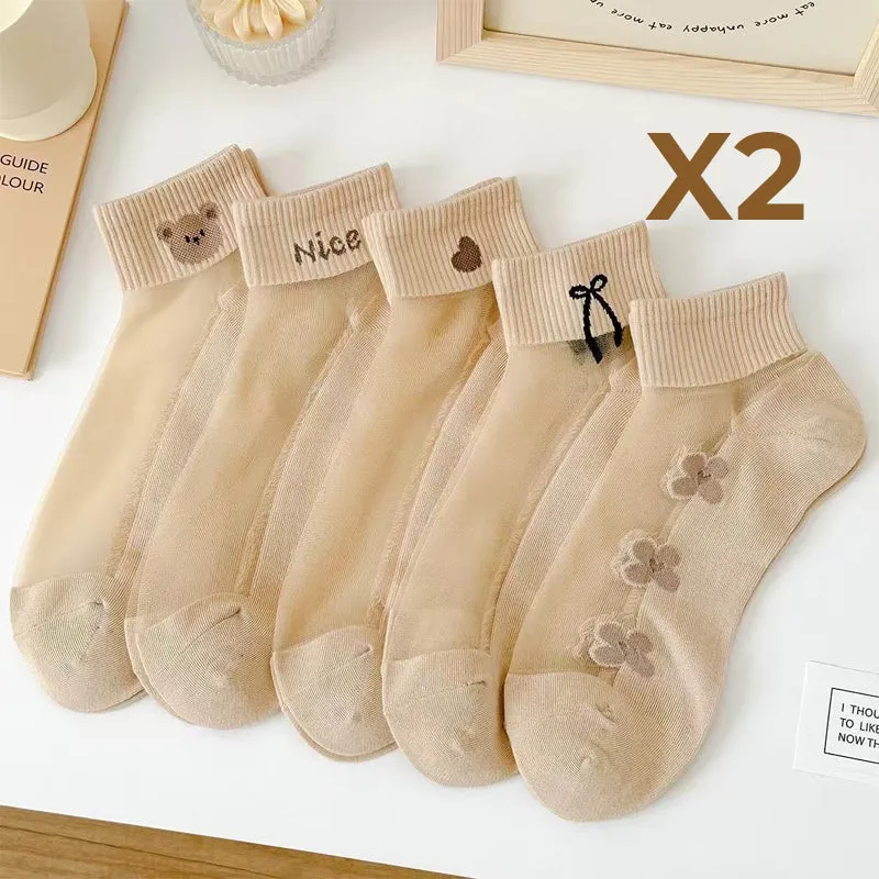 Summer SpecialsWomen's Breathable Mesh Patchwork Ankle Socks