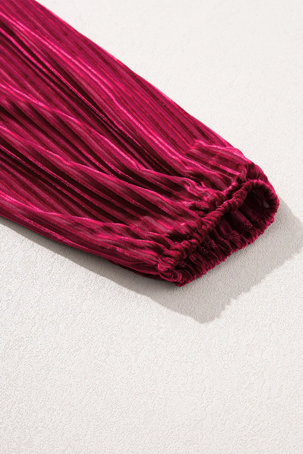 Tie Back Square Neck Velvet Babydoll Dress