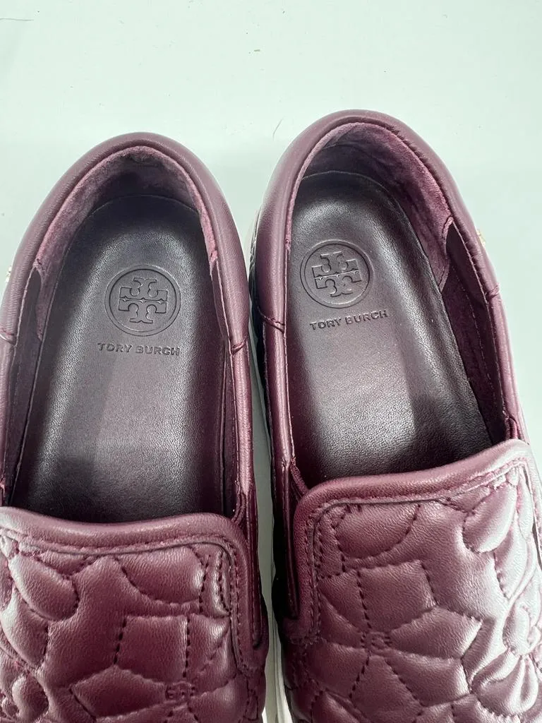 TORY BURCH SELA LEATHER SLIP-ON SNEAKERS
