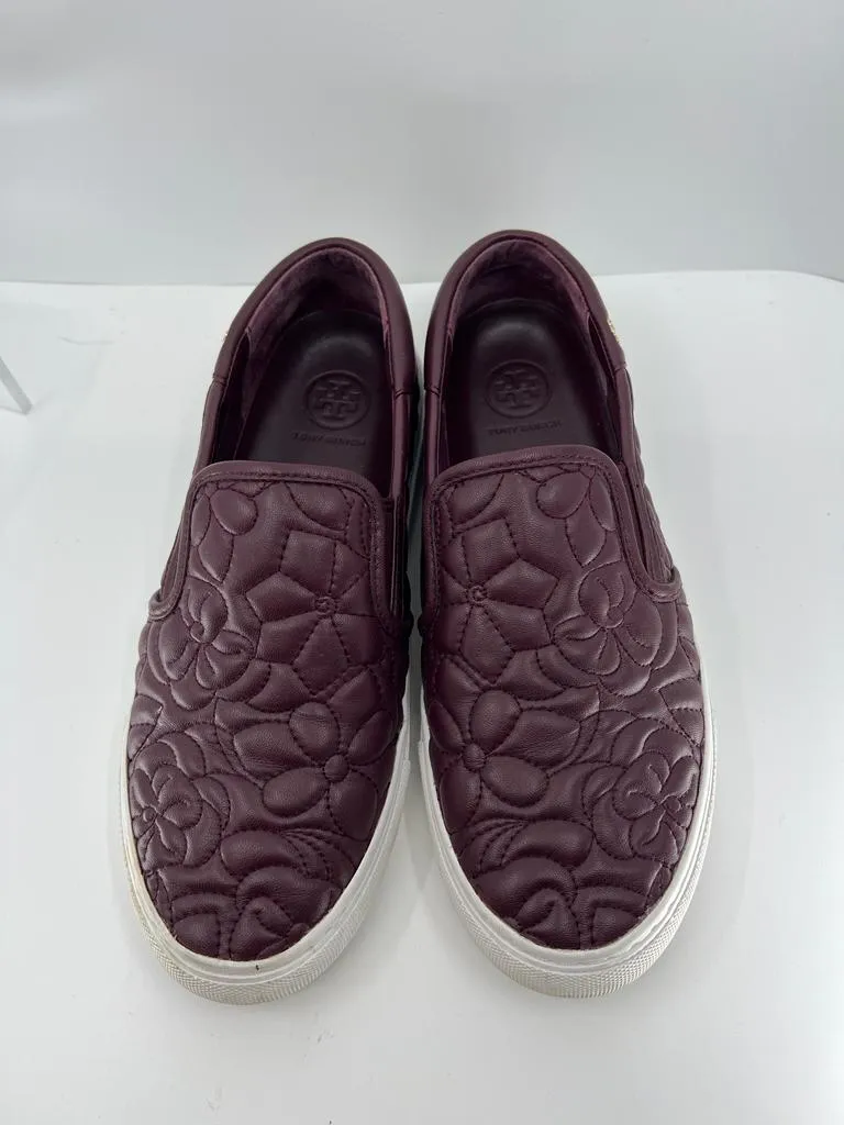 TORY BURCH SELA LEATHER SLIP-ON SNEAKERS