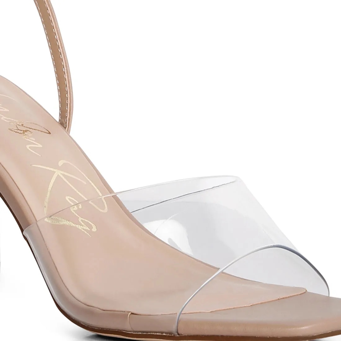 Twinkle Clear Block Heel Sandal