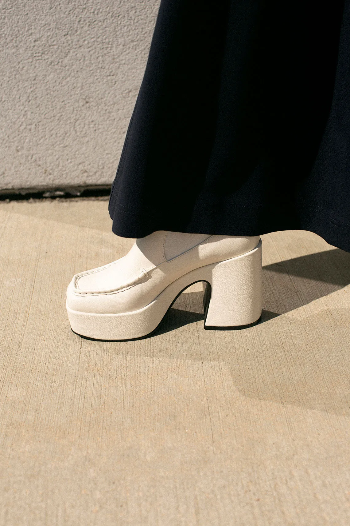 White Celeste Platform Boot