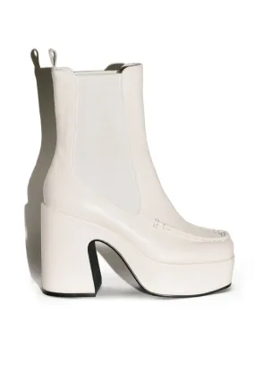 White Celeste Platform Boot