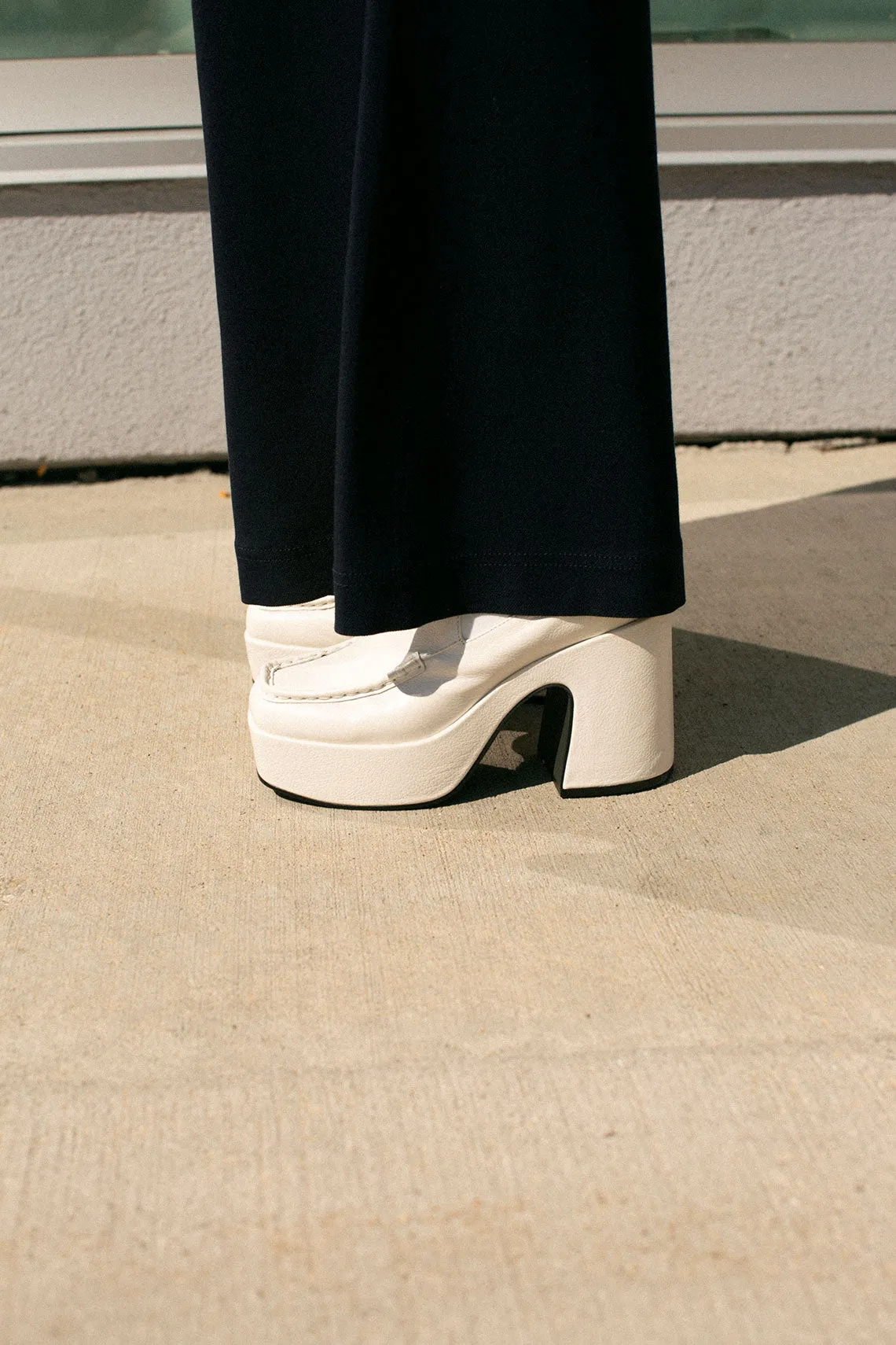 White Celeste Platform Boot