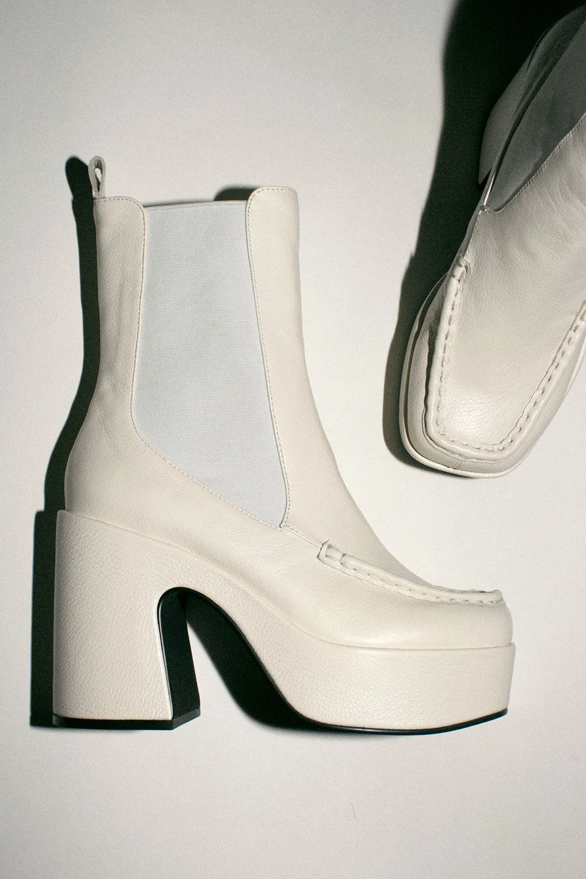 White Celeste Platform Boot