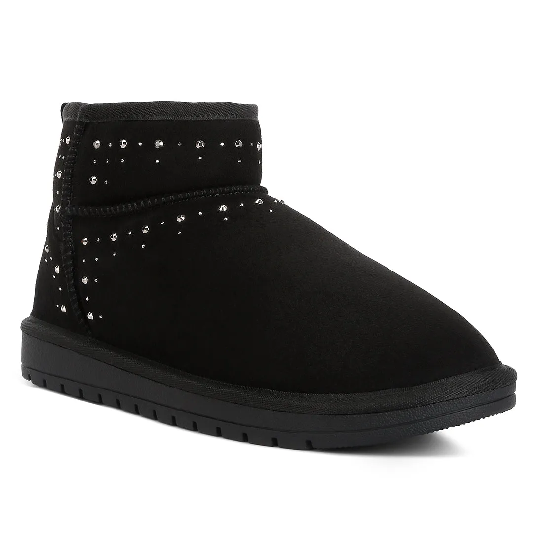 Winifred Rhinestone Embellished Fur Lined Boots