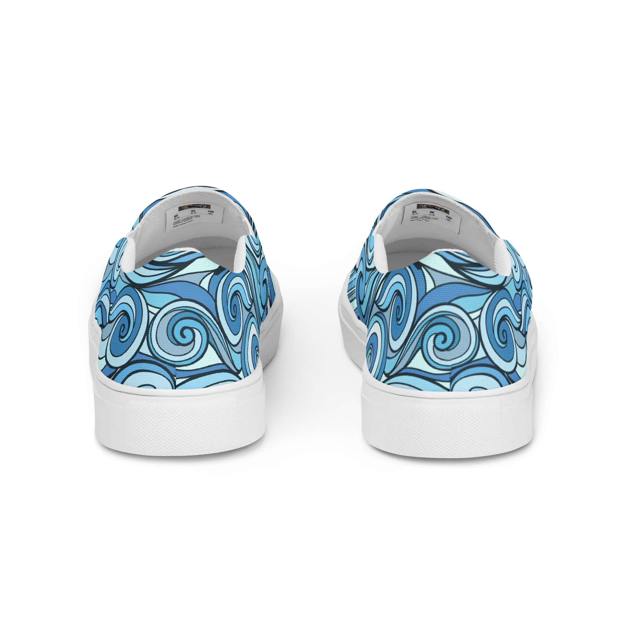Women’s slip-on canvas shoes - Blue Waves